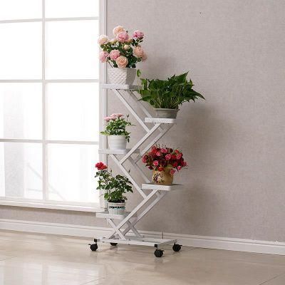 Modern Furniture Design with Universal Pulley for Hotel Metal Flower Stand