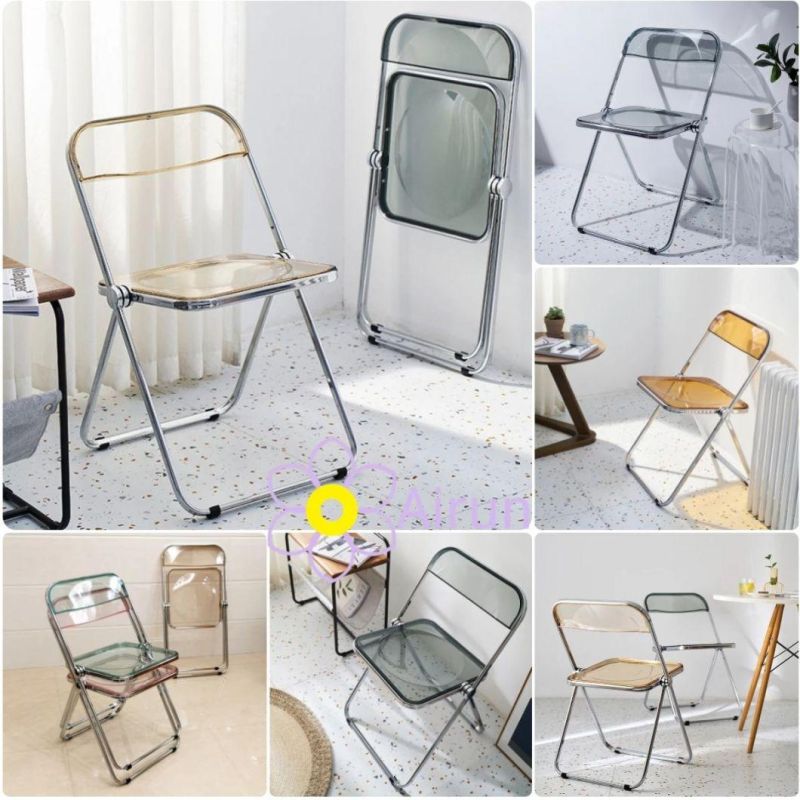 Metal Frame Folding Chair Backrest Metal Chair Restaurant Chair