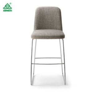 Eco-Friendly Soft Simple Fabric Upholstery Hotel Wooden Leg/Metal Leg Height Barstools Selling