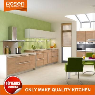 Simple Style High Quality Wood Grain Melamine Finish Kitchen Cabinet
