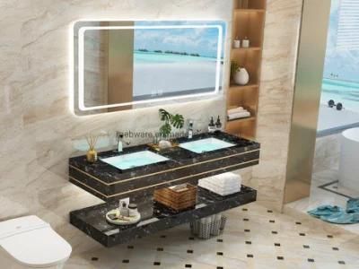 Hot Sale Luxury Artificial Marble French Bathroom Vanity Cabinet