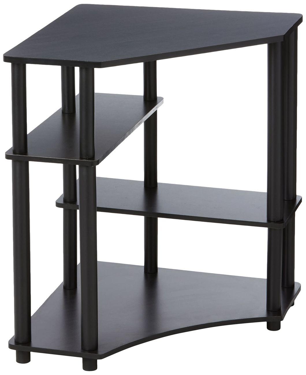 Space Saving, Corner Desk, Espresso/Black