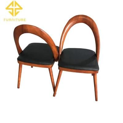 Solid Wood Dark Grey Fabric Chair Restaurant Hotel Bedroom Chairs