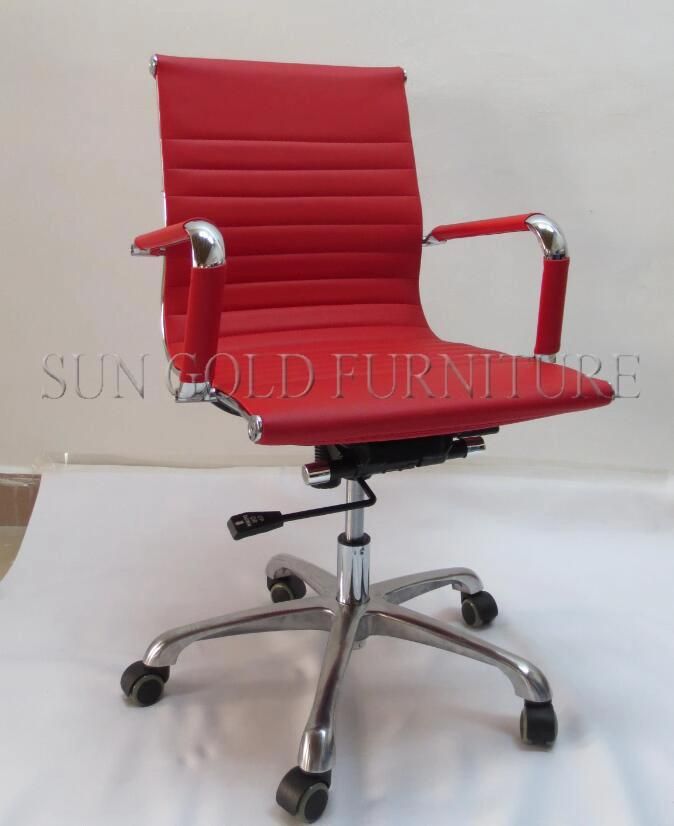 Modern Middle Back Leather Swivel Computeroffice Leather Computer Chair