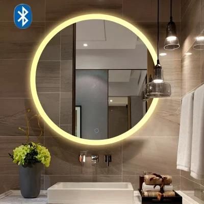 Factory for Illuminated Wall-Mounted Frameless Round LED Bathroom Mirror