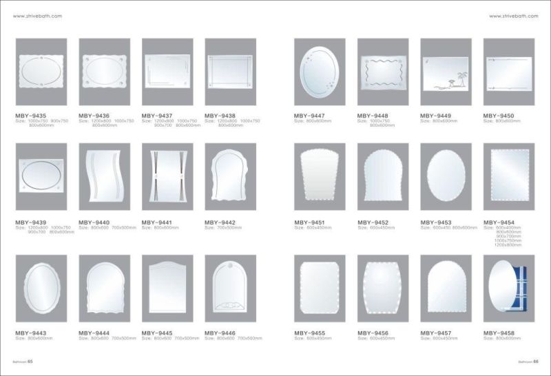 High Quality Light Silver Fashion Decorative Cosmetic Bathroom Mirror
