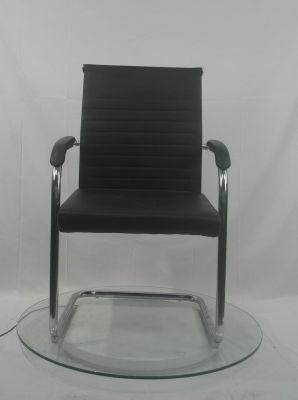 PU Leather Backrest and Seating Sponge Cushion High Light Metal Tube Frame Staff Chair