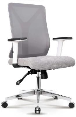 Wholesale Executive Grey Fabric High Back Adjustable Office Revolving Computer Chair Furniture