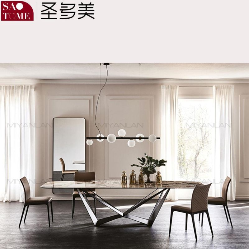 Modern Living Room Dining Room Furniture High-Grade Rock Plate Dining Table