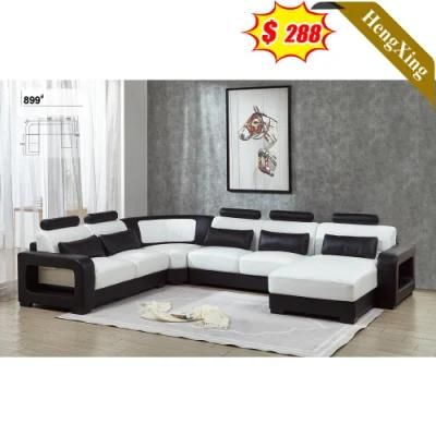 Modern Office Furniture Customized Size and Color PU Leather Fabric U Shape Sofa