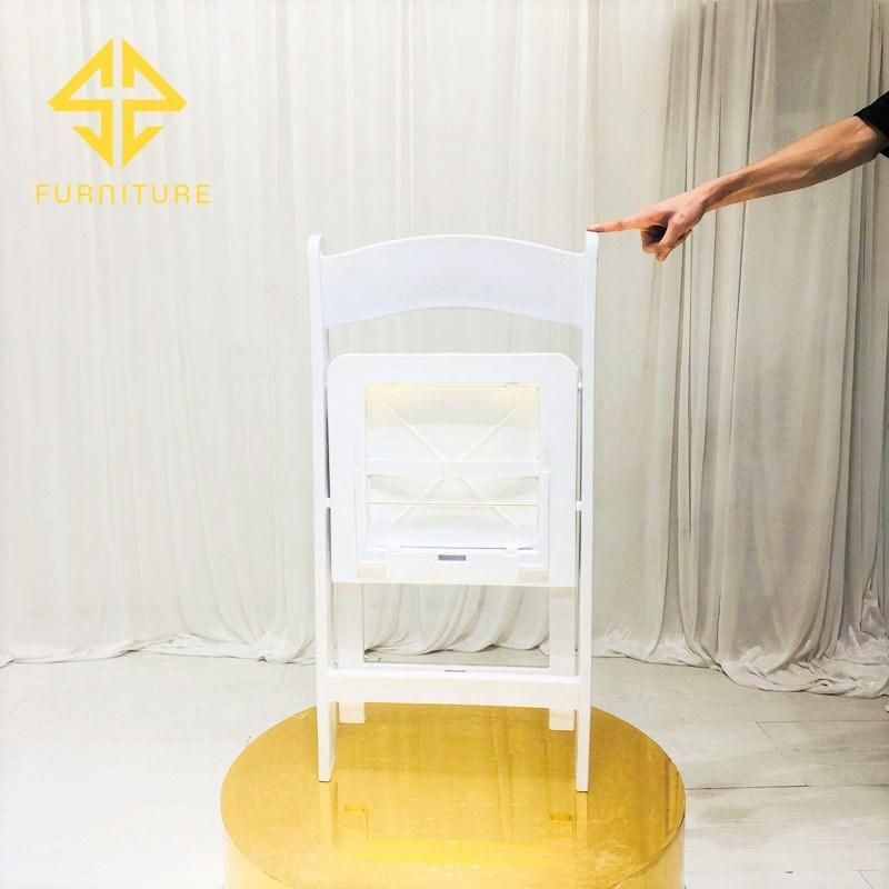 2021 Plastic Outdoor Furniture White Folding Dining Chair Hotel Wedding Events Chairs