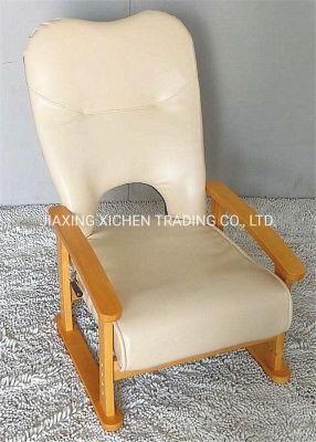 Japanese Style Furniture Beige Leather Balcony Chair