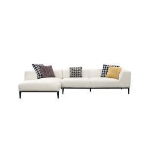 Modern White European Design Futon Sofa with Chaise