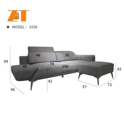 Chinese Wholesale Modern L Space Home Furniture Sofa Recliner Couch Sofa Set