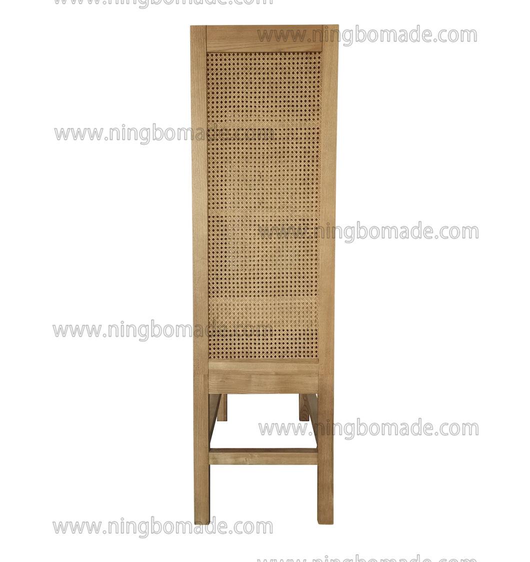 Elegant Rattan Upholstery Furniture Nature Ash Rattan Storage Cabinet