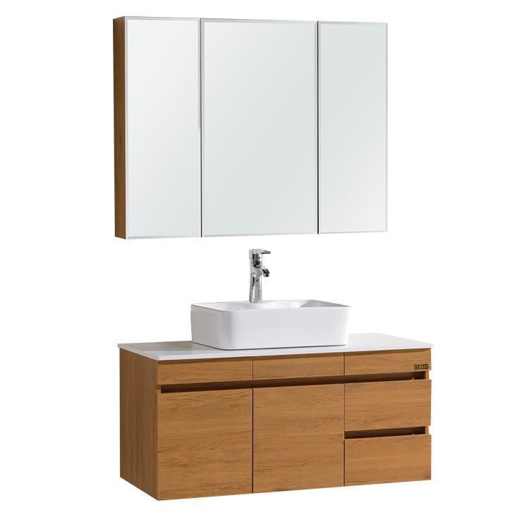 Classic Wood Bathroom Cabinet Affordable Price Customized Modern Pure or Wood Grain Apartment 18~22mm 5 Years Blkc197