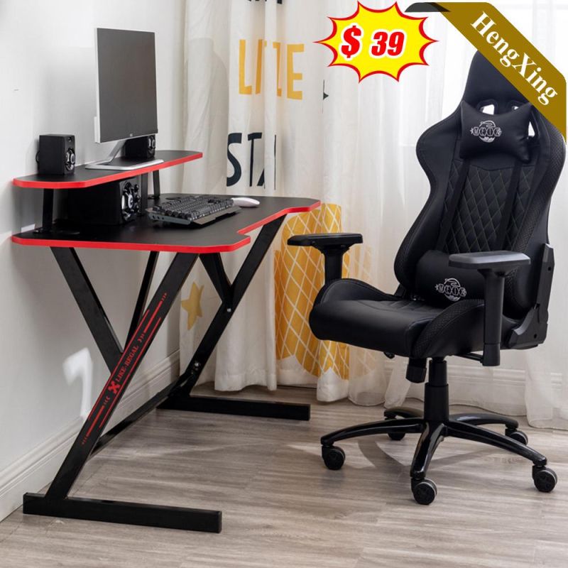 Customized Multifunctional L Shape Metal Frame Carbon Fiber Surface Mesa Gamer Desk