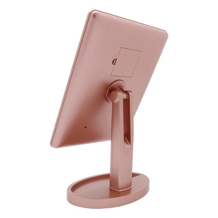 2019 Amazon Top Seller Vanity Dressing Table Mirror with Lights Desktop Rose Gold Lighted Mirror