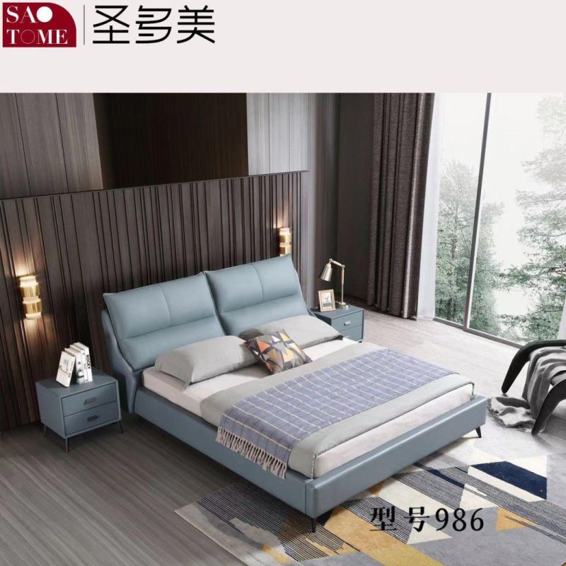 Bedroom Furniture Green Grey Dark Grey 1.5m 1.8m Leather Double Bed