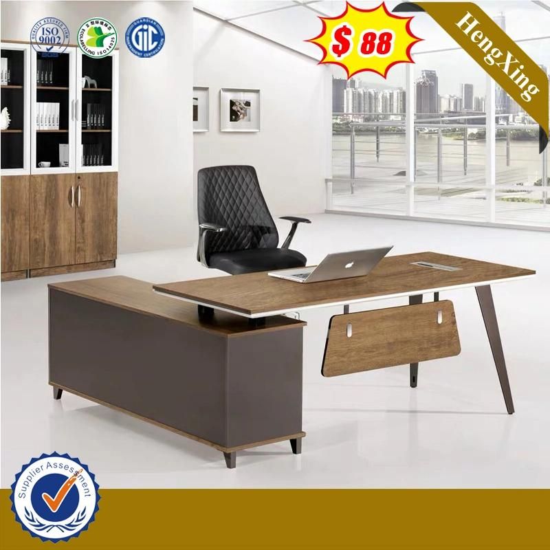 Stock Boss Desk Manager Table with Cabinets Maple Office Furniture (HX-8NE025)