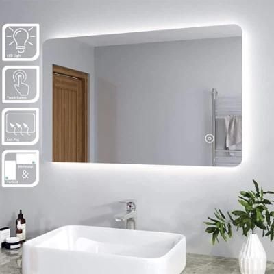 OEM/ODM Illuminated LED Bathroom Mirror 800 X 600 mm Wall Mounted Backlit Light Makeup Mirror China Factory