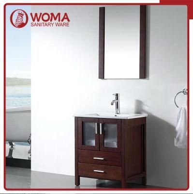 Woma Solid Wood 600mm Bathroom Vanity with Ceramic Basin Top (3200A)
