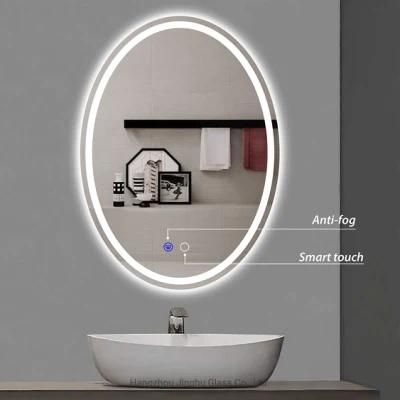 Classic Bathroom LED Mirror Oval Shape Wall Mirror Bathroom Mirror Bath Supplies Backlit Mirror for Home Furniture