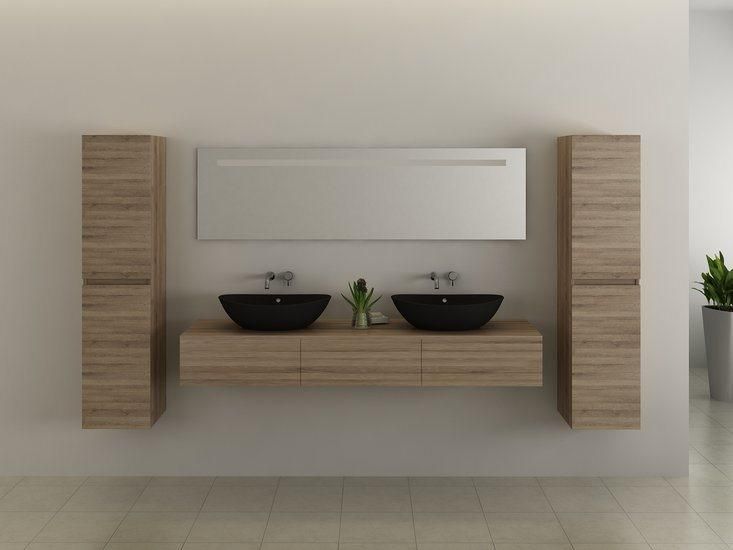 European Luxury Bathroom Vanity with Double Side Cabinet