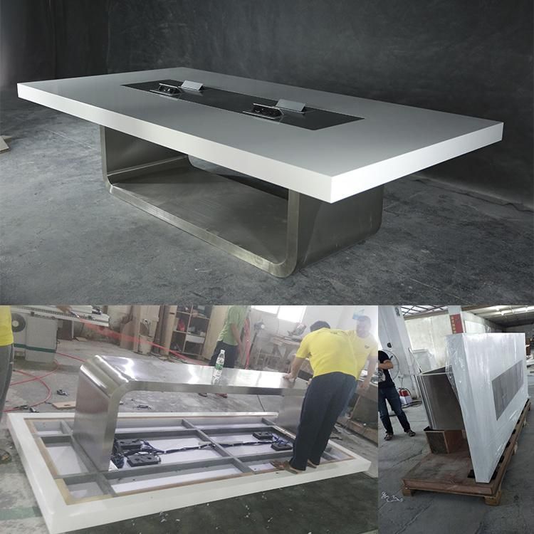 Elegant Custom Designer Eastern Cool England Long Solid Surface Conference Table