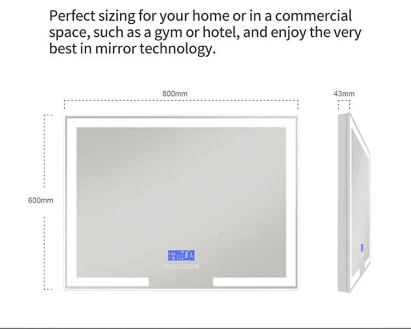 Modern Touch Screen Bathroom Mirror LED Light Mirror