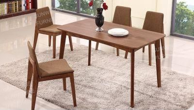 Modern Fashion MDF Veneer Wooden Dining Table Set Small Size 1.2X0.8m