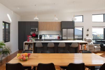 Black Plywood Quartz Stone Design Modern Furniture High Quality Modular Kitchen Cabinets