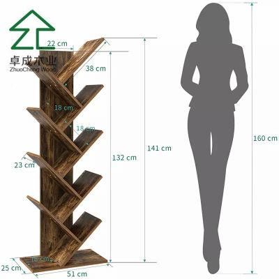 Ergonomic 15mm Partcile board Tree Bookshelf