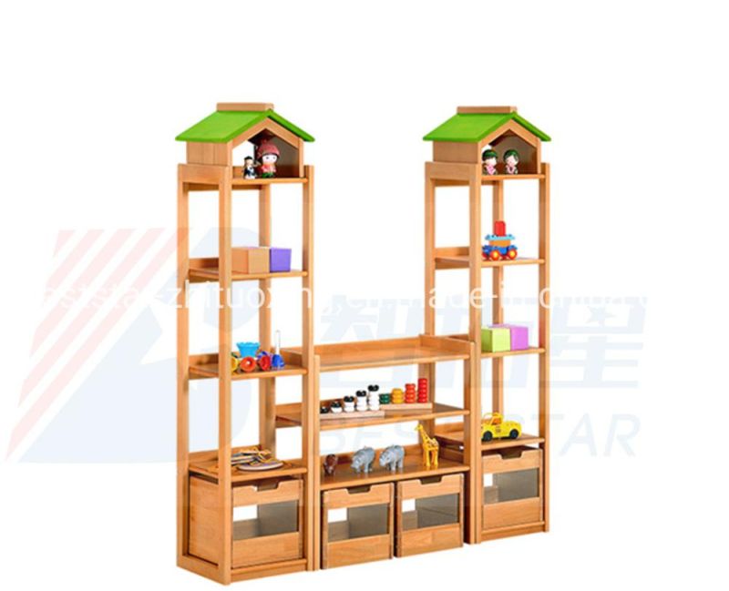 Daycare Kids Cabinet with Door, School Furniture Children Cabinet, Playroom Furniture Toy Storage Cabinet, Combination Cabinet for Kindergarten and Preschool