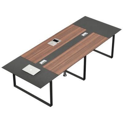 Meeting Room Teak Wood 8 Person Modern Conference Tables