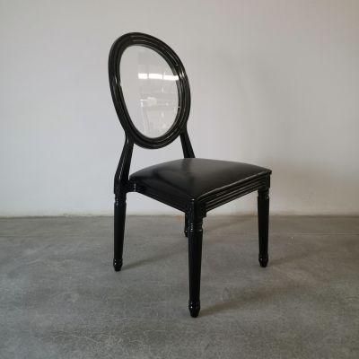Plastic Louis Chair with Clear Back for Wedding