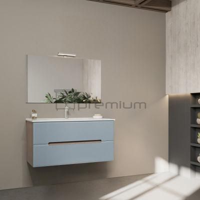 Sp-8444b-1000 Plywood Bathroom Cabinet Vanity with Quality White Ceramic Wash Basin Melamine Finish Furniture Bathroom Set