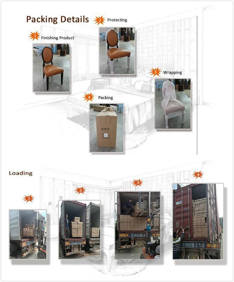 High Quality Grey Color Modern Wood Upholstered with PU Leather Hotelbedroom Room Furniture Set