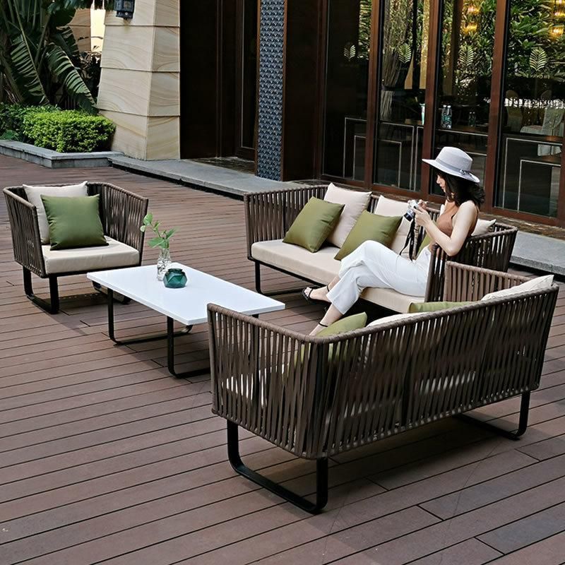 7PCS Kd Modern Leisure Wicker Rattan Patio Home Hotel Office Outdoor Garden Furniture Sofa