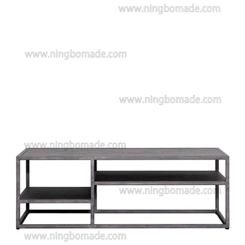 Modern Contemporary Luxury Furniture Ebony Oak Veneer Antique Nature Iron Coffee Table