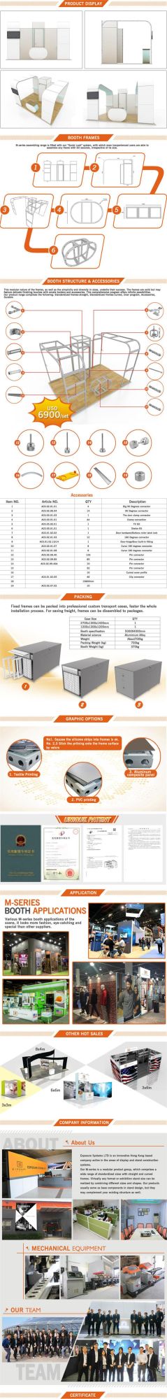 Modern Display Stand with LED Light for Trade Show