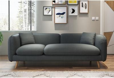 Modern Nordic Style Living Room Cloth Metal Leg L-Shaped Sofa