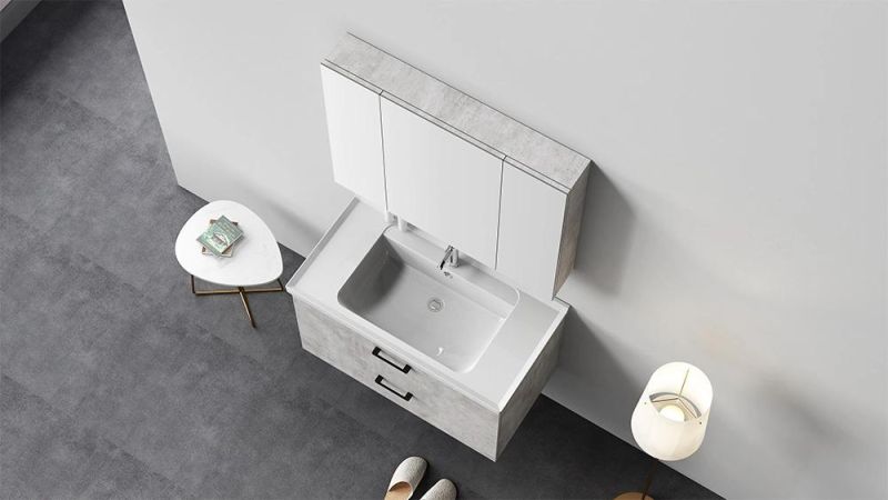 Bathroom Complete Recessed Shower Wooden Vanity Base Cabinets MDF with Washing Basin