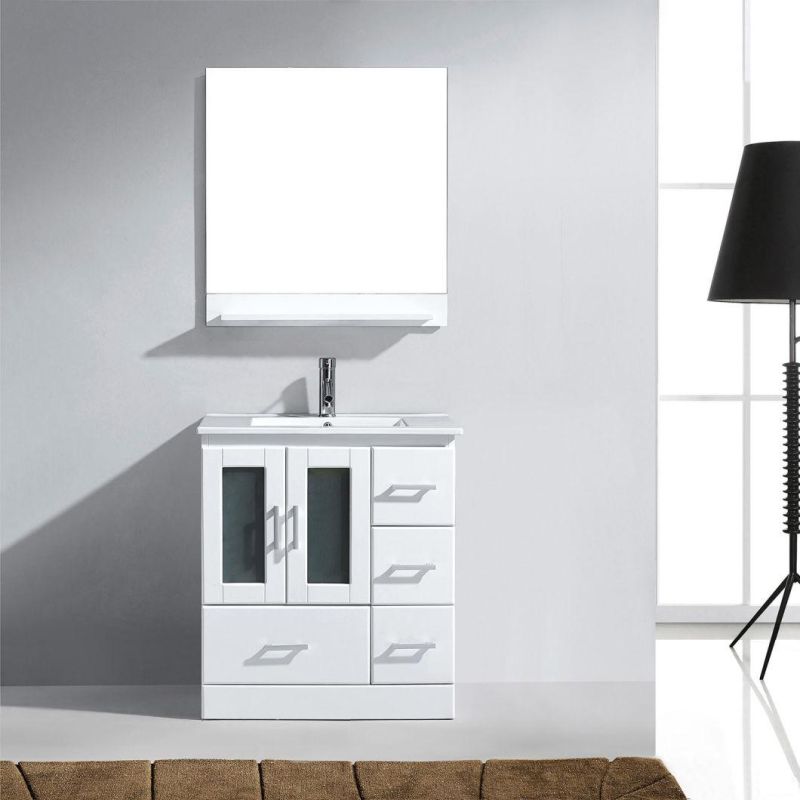 New Black Simple Floor Type Bathroom Cabinet