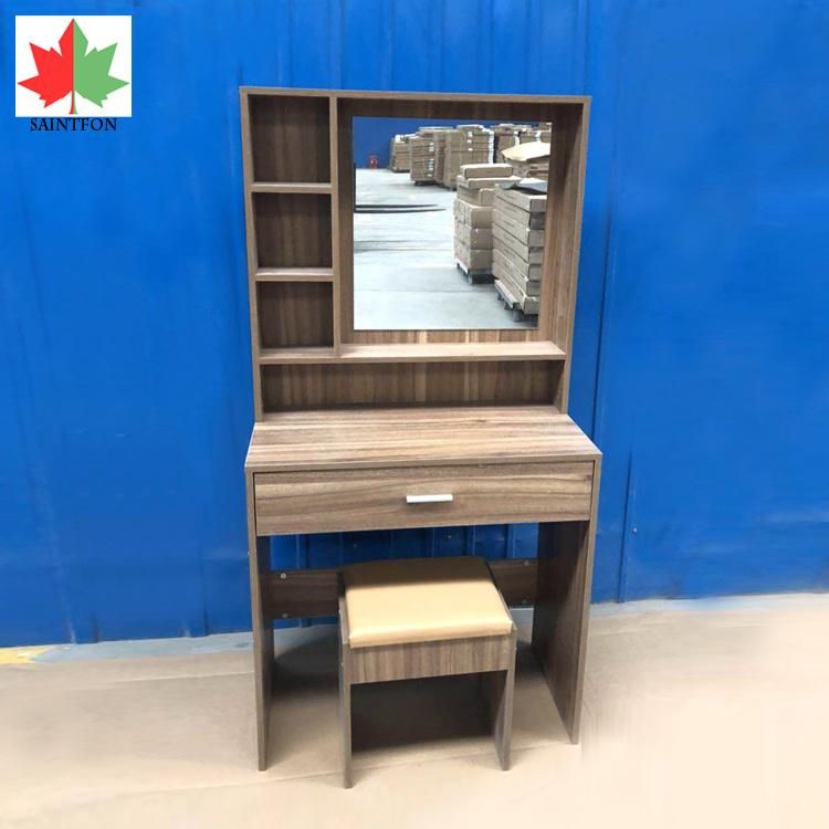 Simple Modern Furniture Dressing Table with Mirror and 1-Drawer for Bedroom Customized