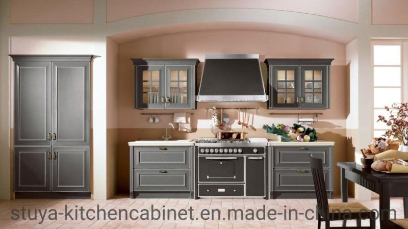 European Style Solid Wood Kitchen Painted Wooden Kitchen Design Modern Kitchen Furniture