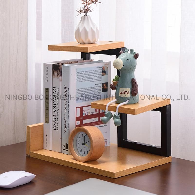 Wooden Desk Organizer Bookcase Bookshelf