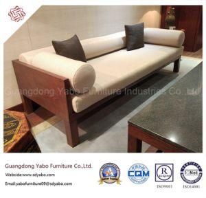 Chinese Hotel Furniture with Wooden Fabric Three Sofas (YB-O-12)
