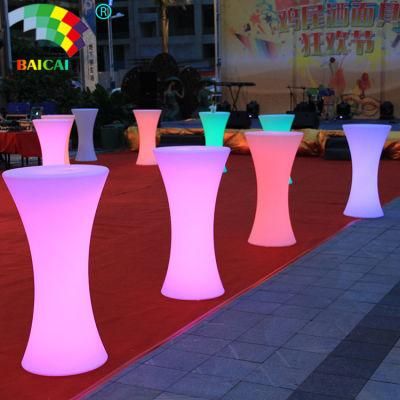 Cost Effective RGB Colors Changing Plastic LED Red Bull Tables