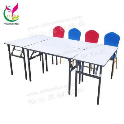 Hyc-T14 Wholesale Iron Folding Conference Office Table for Restaurant